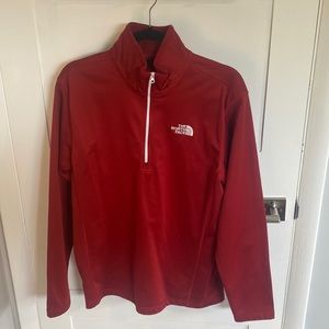 Red north face quarter zip